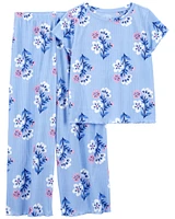 Kid 2-Piece Floral Loose Fit Pyjamas