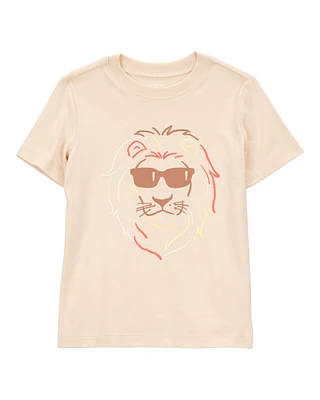 Toddler Lion Short-Sleeve Graphic Tee - Brown