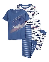 Kid 4-Piece Dinosaur Cotton Pyjamas