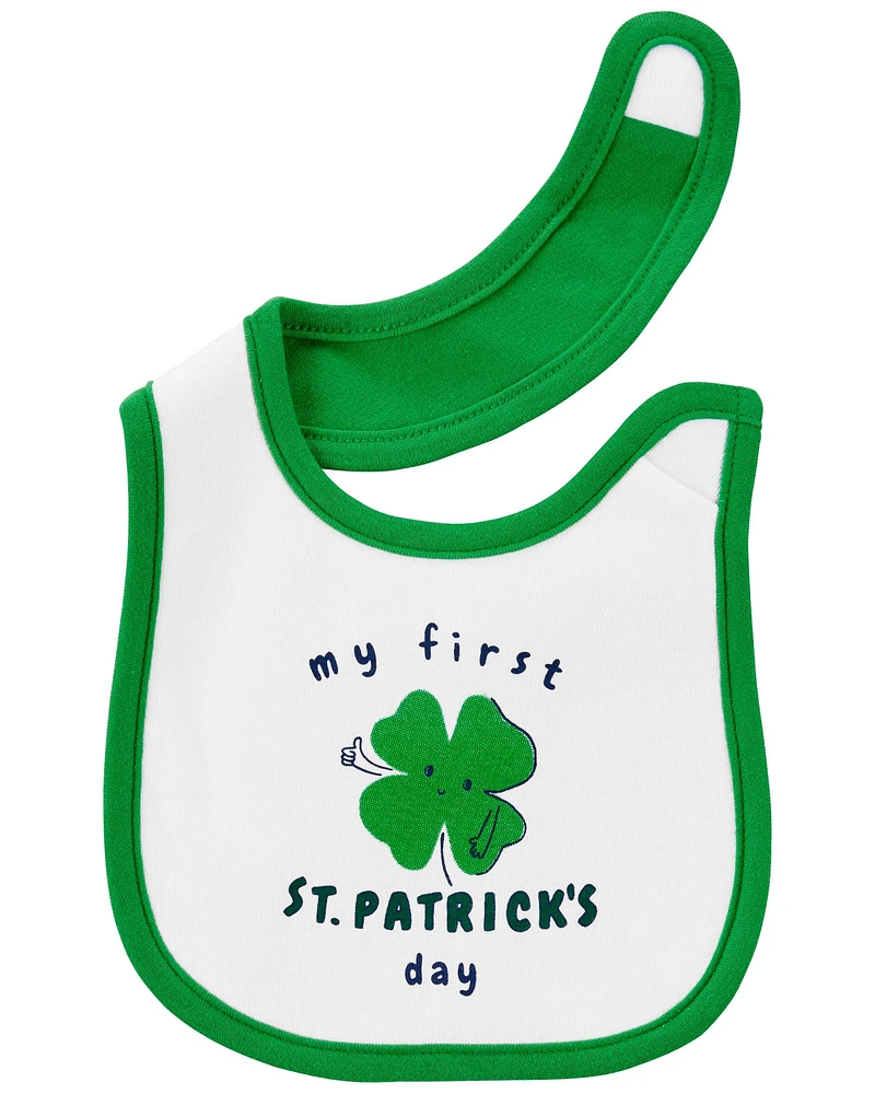 My First St. Patrick's Day Teething Bib