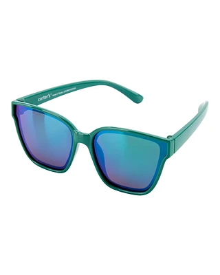 Kid Blue Reflective Sunglasses - Green