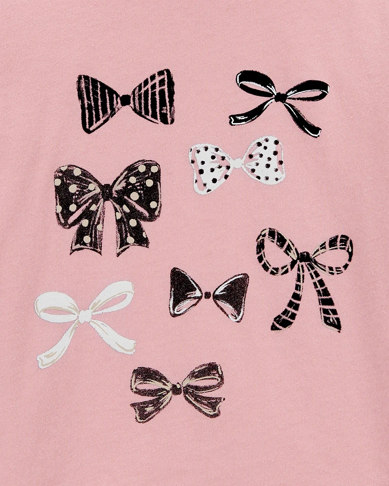 Toddler Bow Long-Sleeve Graphic Tee