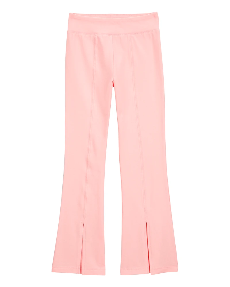 Kid Split Hem High-Rise Pants - Pink