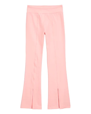 Kid Split Hem High-Rise Pants - Pink
