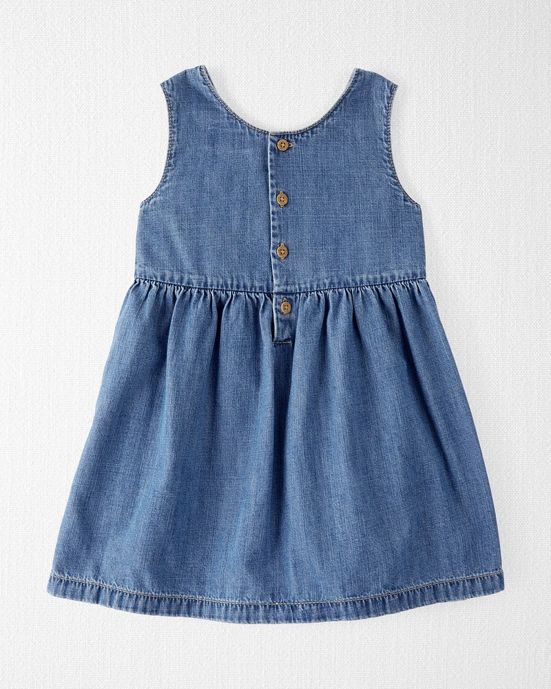 Toddler Organic Cotton Chambray Dress