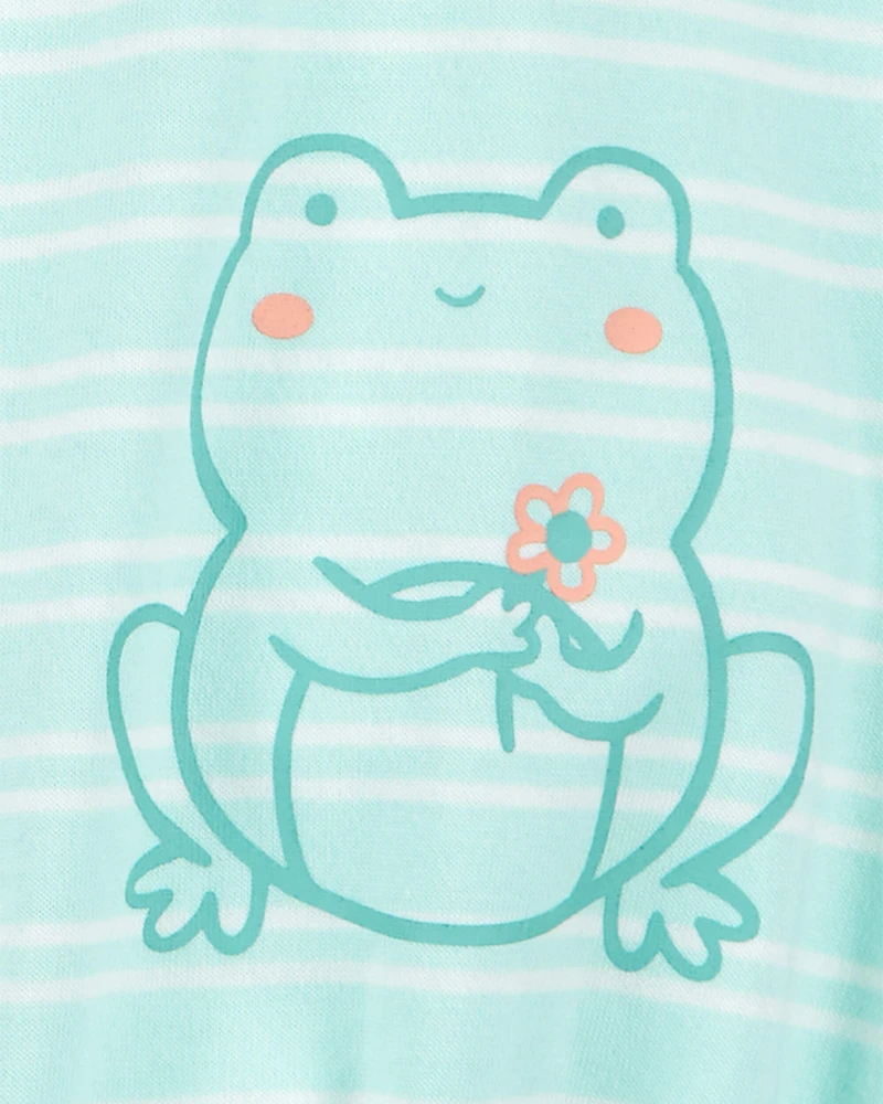 Baby Striped Frog Cotton Romper