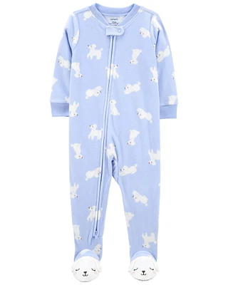 Toddler 1-Piece Dog Fleece Footie Pyjamas