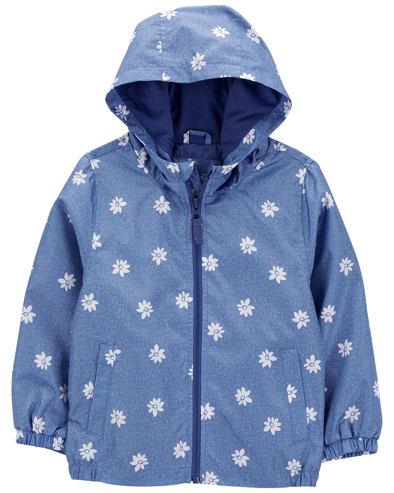 Toddler Floral Fleece-Lined Lightweight Jacket