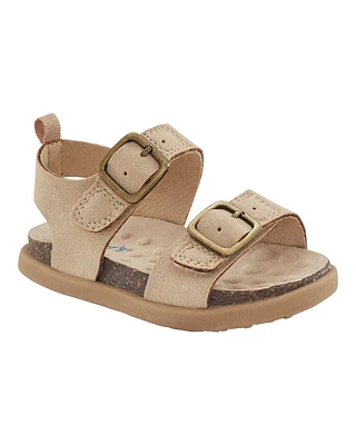 Baby Every Step® First Walker Faux Cork Sandals - Beige