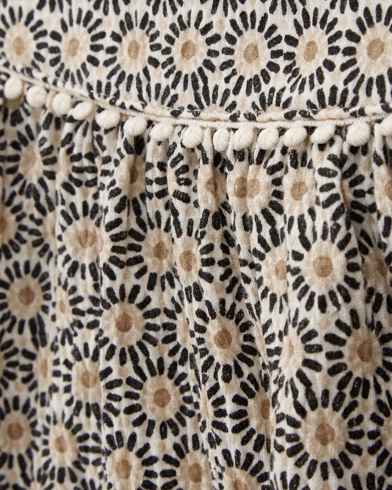 Toddler Floral Crinkle Jersey Tank