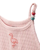 Toddler Flamingo Ribbed Tank Top