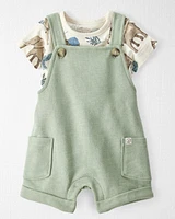 Baby 2-Piece Organic Cotton Shortall Set