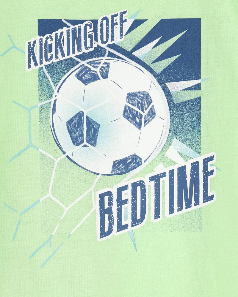 Boys 2-Piece Soccer Print Loose Fit Pyjamas