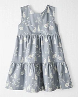 Toddler Organic Cotton Bunny-Print Dress