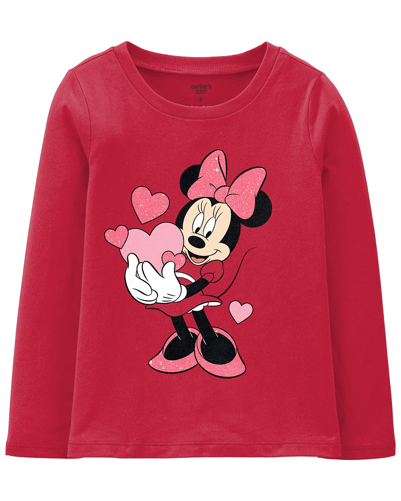 Kid Minnie Mouse Valentine's Day Tee - Red