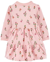 Baby Floral Print Fleece Dress