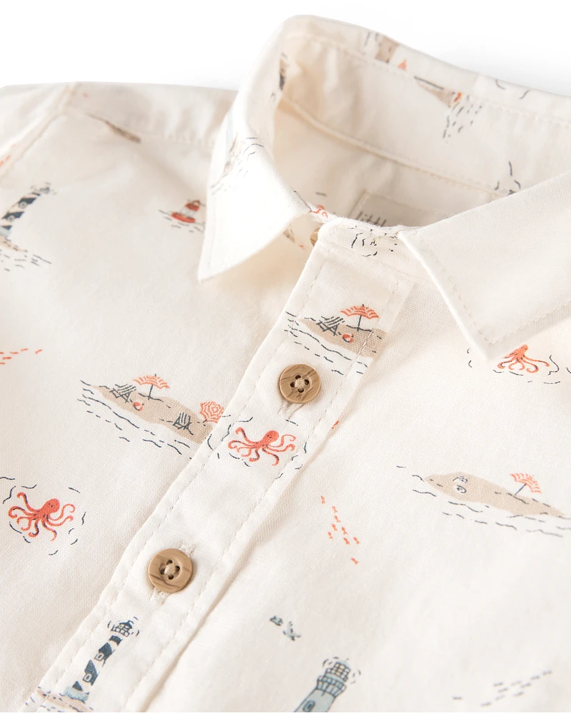 Baby 2-Piece Coastal Print Set Made with Organic Cotton