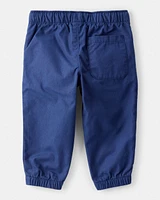 Baby Boy Cotton Pull-On Fashion Pants - Navy