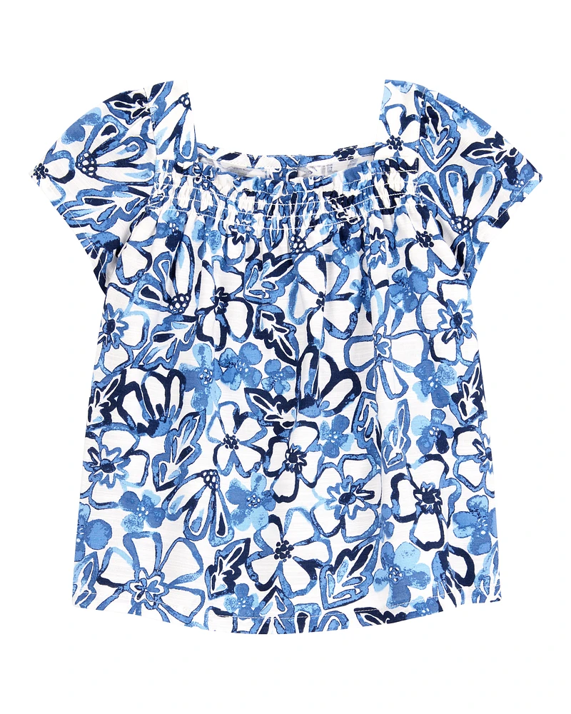 Toddler Floral Short-Sleeve Fashion Top