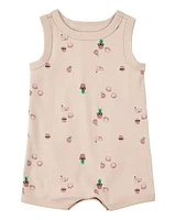 Baby Coconut Print Cotton Romper