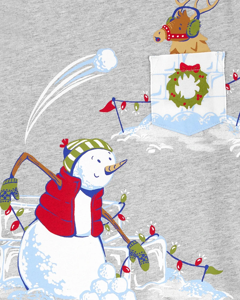 Toddler Snowball Fight Graphic Tee