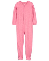 Kid 1-Piece Heart Fleece Footie Pyjamas