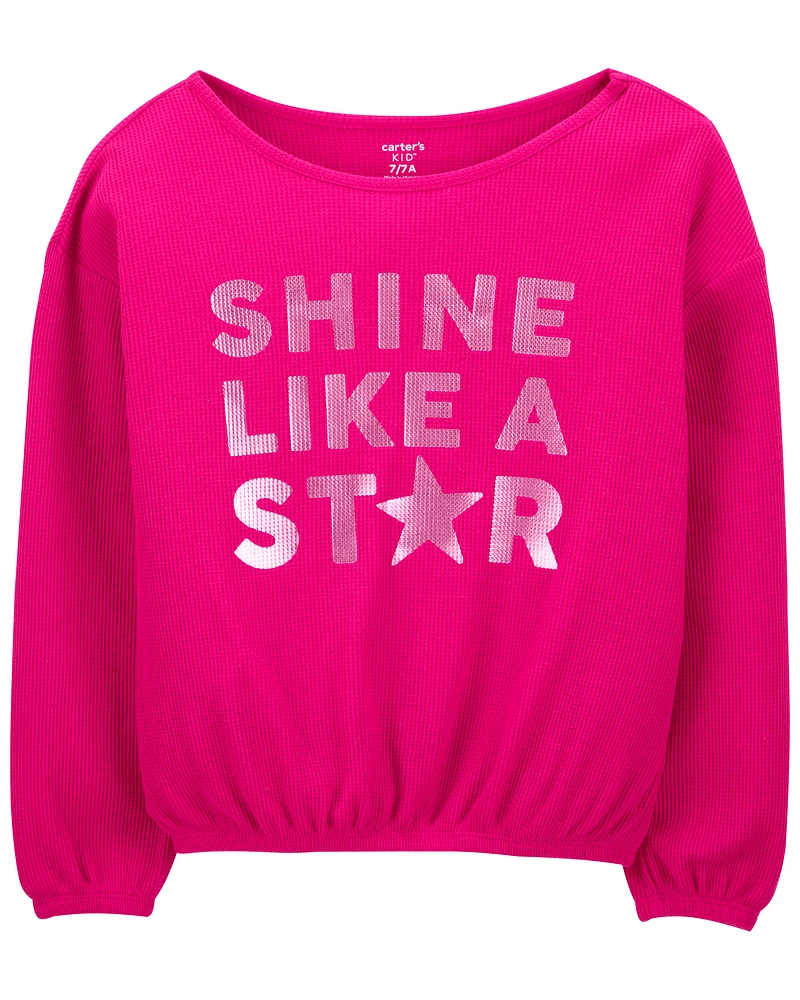 Kid Shine Like A Star Metallic Thermal Top