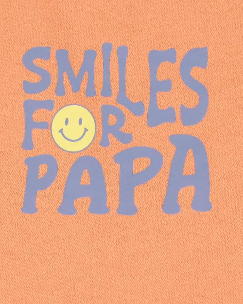 Baby Smiles For Papa Sleeveless Bodysuit