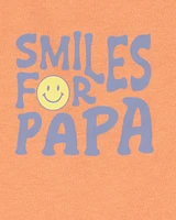 Baby Smiles For Papa Sleeveless Bodysuit