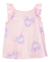 Baby Heart Print Tank Top - Pink