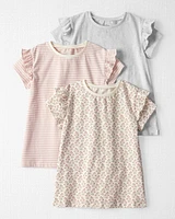 Kid 3-Pack Organic Cotton Flutter Sleeve Tees