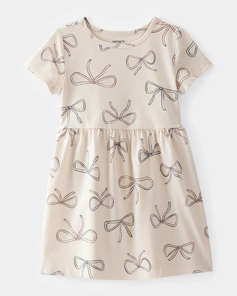 Toddler Bow Print Dress