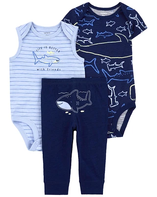 Baby 3-Piece Whale Little Character Set