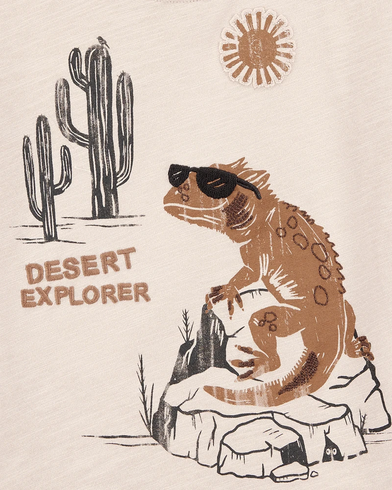 Baby Desert Lizard Graphic Tee - Ivory