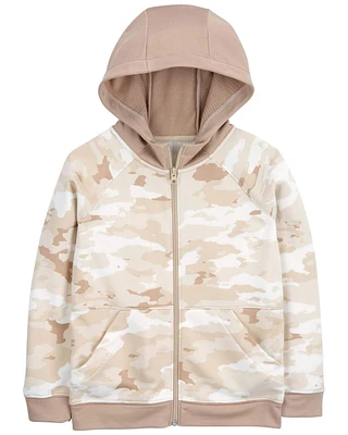 Camo Zip-Up Hoodie