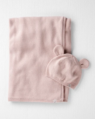 Baby Organic Cotton Sweater Knit Ear Cap