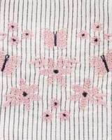 Toddler Striped Flutter-Sleeve Dress