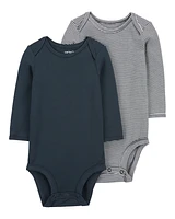 Baby 2-Pack PurelySoft Long-Sleeve Bodysuits