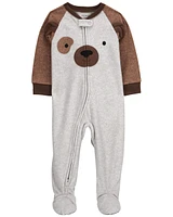 1-Piece Bear Fleece Footie Pyjamas