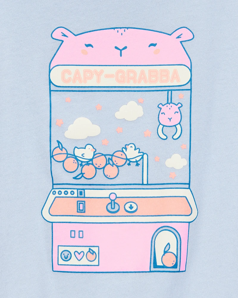 Kid Capy-Grabba Short-Sleeve Graphic Tee - Blue