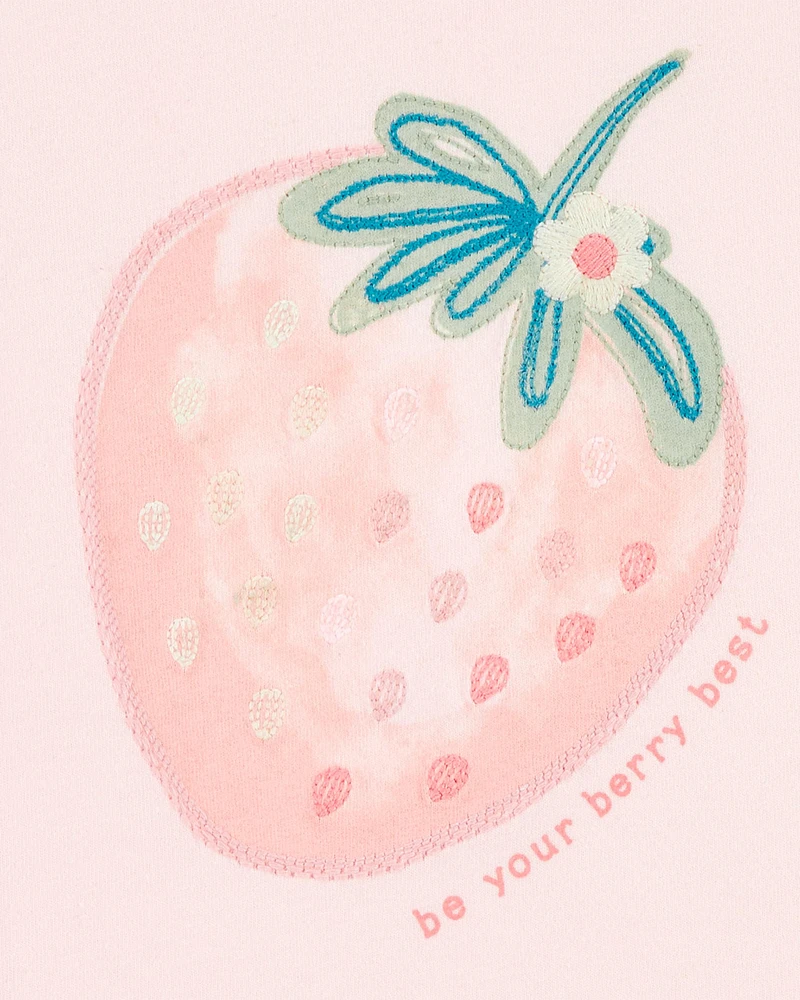 Toddler Short-Sleeve Strawberry Fashion Top