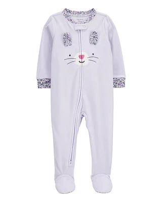 Toddler 1-Piece Bunny Fleece Footie Pyjamas