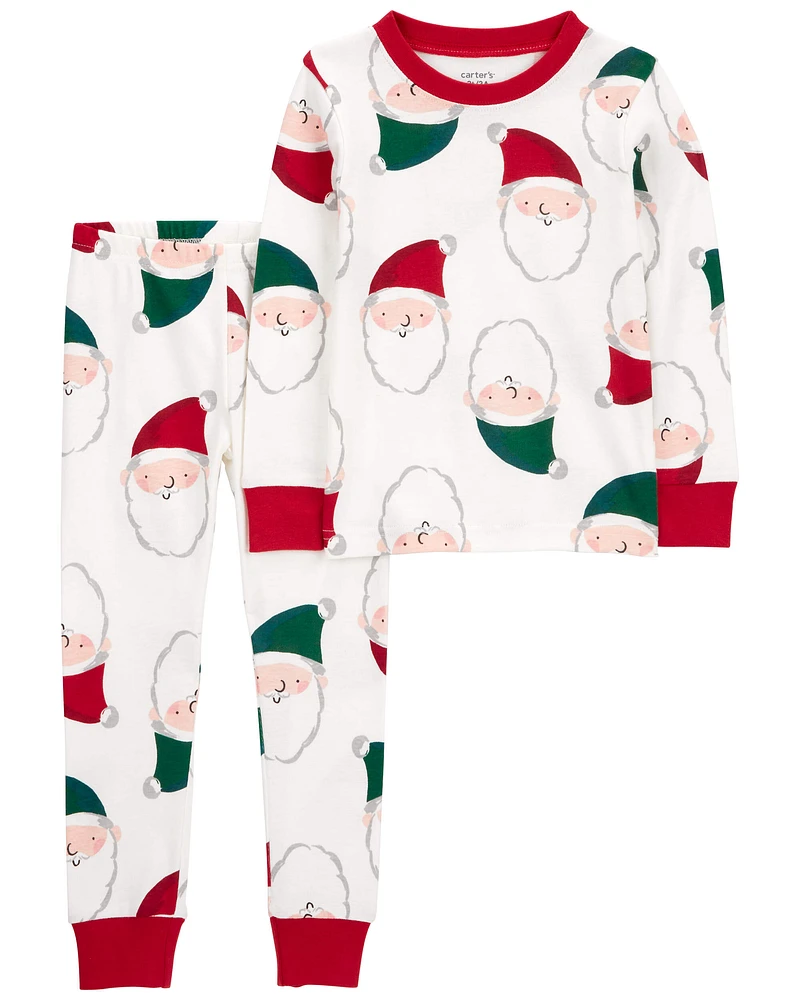 2-Piece Santa 100% Snug Fit Cotton PJs