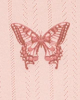 Kid Butterfly Pointelle Baby Tee