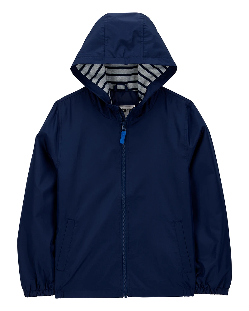 Solid Windbreaker Jacket