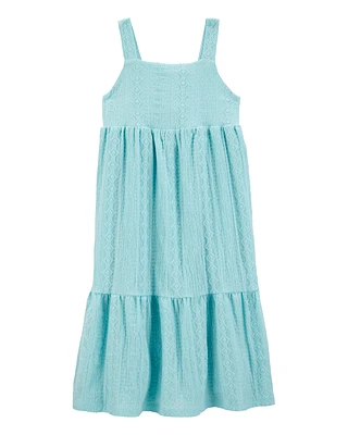 Kid Tiered Textured Midi Dress