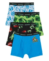 Kid 4-Pack Minecraft Boxer Briefs Underwear