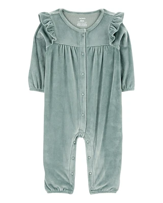 Baby Flutter Snap-Up Fuzzy Jumpsuit