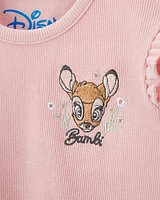 Toddler 2-Piece Bambi Flutter-Sleeve & Bike Short Set - Pink