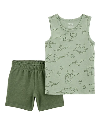Baby 2-Piece Dinosaur Tank & Pull-On Short Set